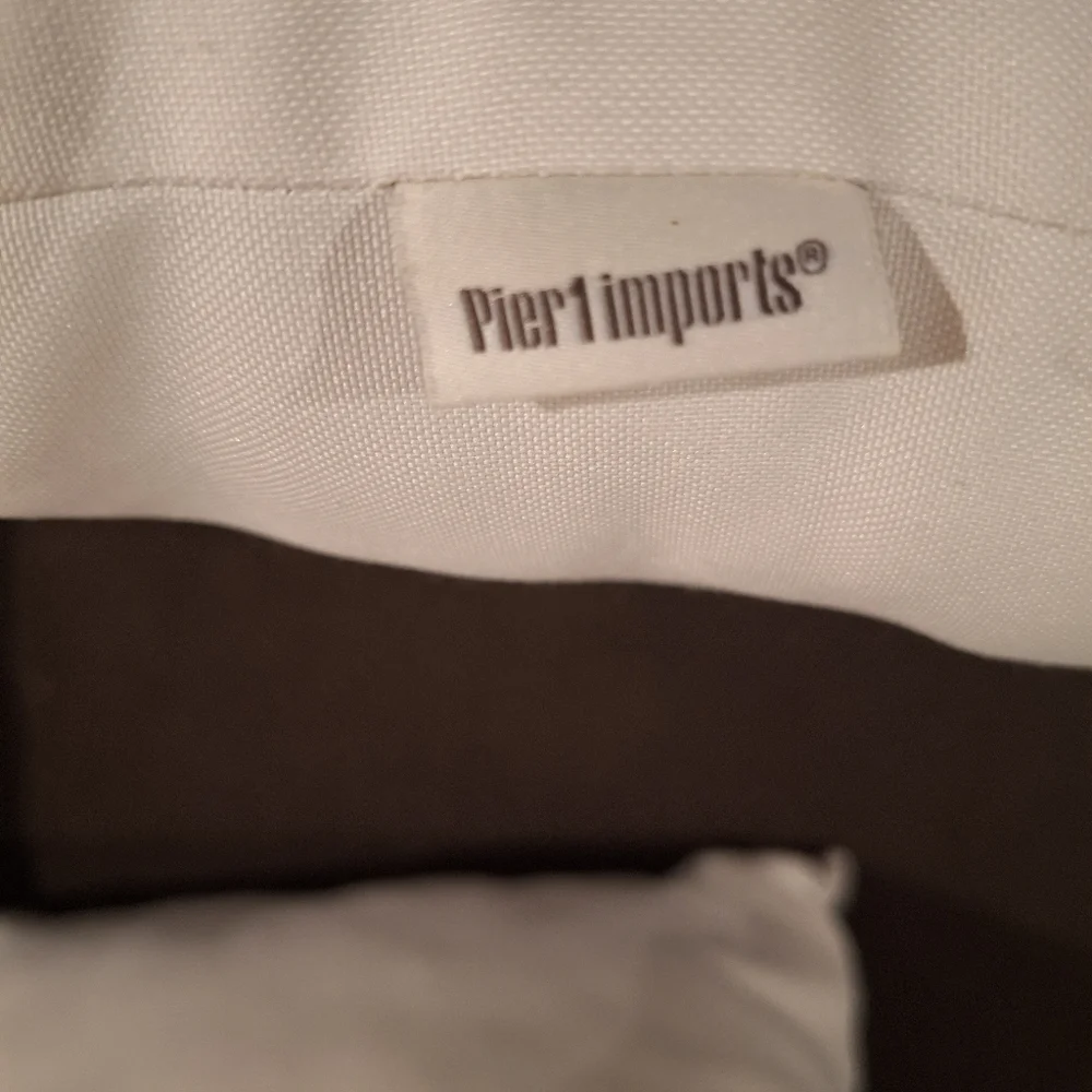 PIER 1 Imports Yellow&White Throw Pillow